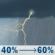 Today: A chance of showers and thunderstorms before 2pm, then showers and thunderstorms likely between 2pm and 3pm, then a chance of showers and thunderstorms. Mostly cloudy, with a high near 80. West wind around 7 mph. Chance of precipitation is 60%. New rainfall amounts between a quarter and half of an inch possible. Today: Chance Showers And Thunderstorms